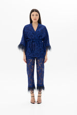 RIVIERA LACE PANTS W/FEATHERS